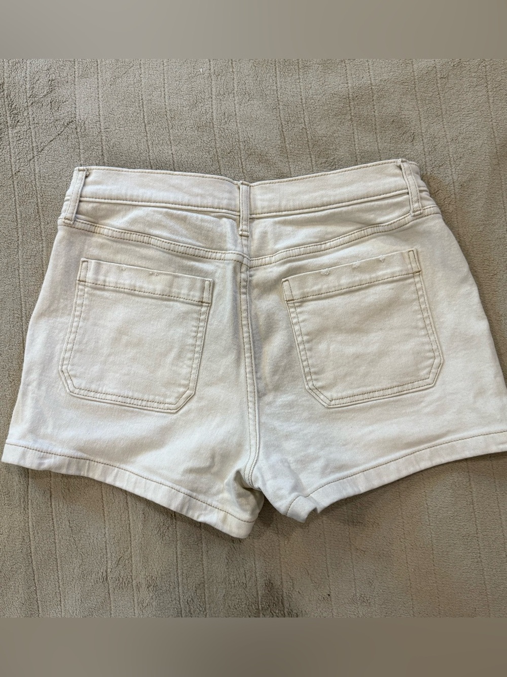 a.n.a White High-Rise Denim Shorts
